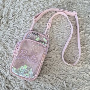 Zara x Barbie Glitter Liquid Sequins Crossbody Phone Bag – Pink